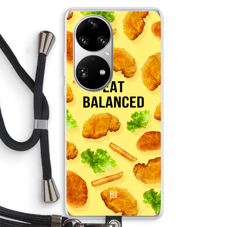 Eat Balanced: Huawei P50 Pro Transparant Hoesje met koord