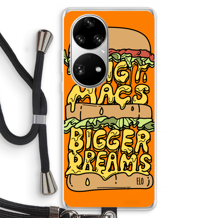 Big Macs Bigger Dreams: Huawei P50 Pro Transparant Hoesje met koord