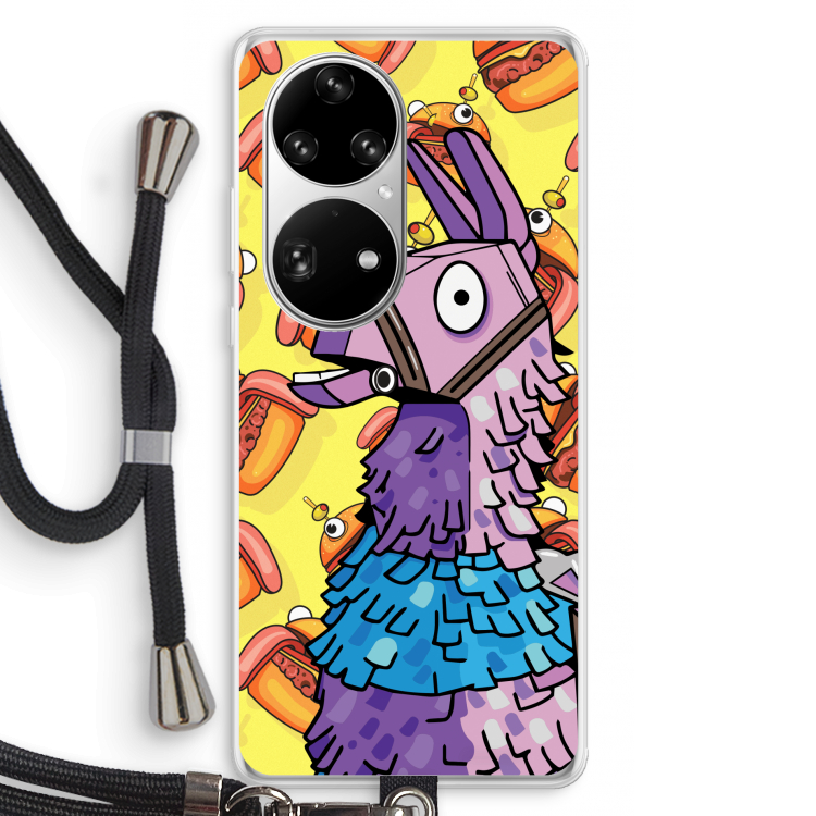 Loot Burger: Huawei P50 Pro Transparant Hoesje met koord