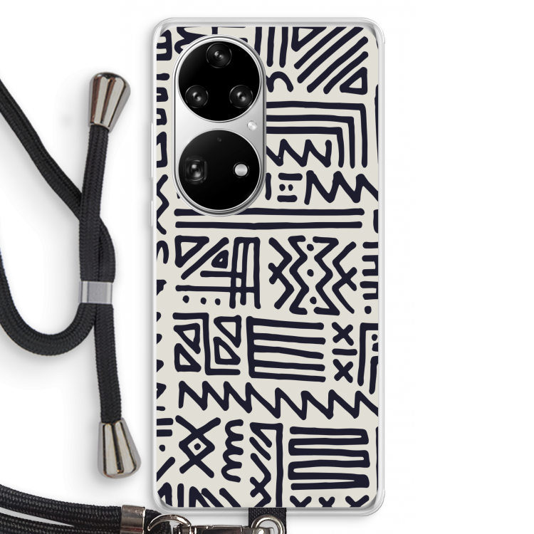 Marrakech print: Huawei P50 Pro Transparant Hoesje met koord