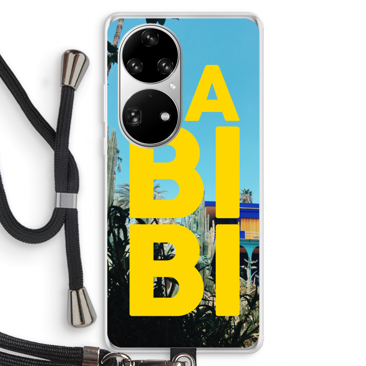Habibi Majorelle : Huawei P50 Pro Transparant Hoesje met koord