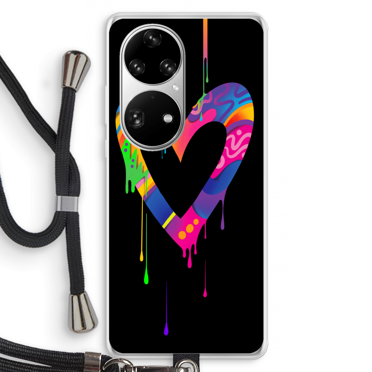 Melts My Heart: Huawei P50 Pro Transparant Hoesje met koord