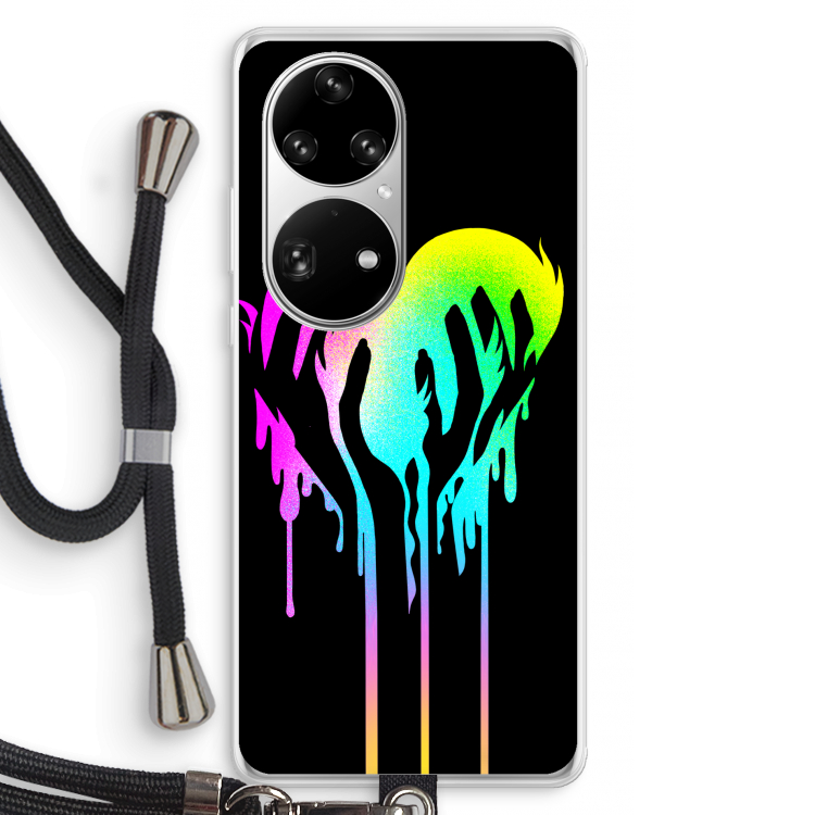 Hold My Heart: Huawei P50 Pro Transparant Hoesje met koord