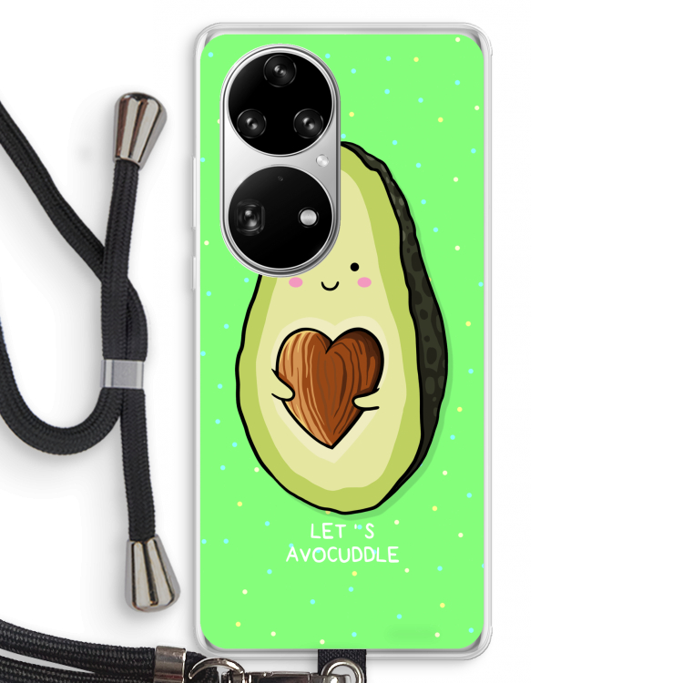 Avocuddle: Huawei P50 Pro Transparant Hoesje met koord