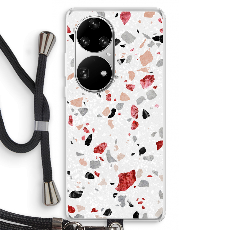 Terrazzo N°12: Huawei P50 Pro Transparant Hoesje met koord