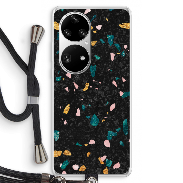 Terrazzo N°10: Huawei P50 Pro Transparant Hoesje met koord