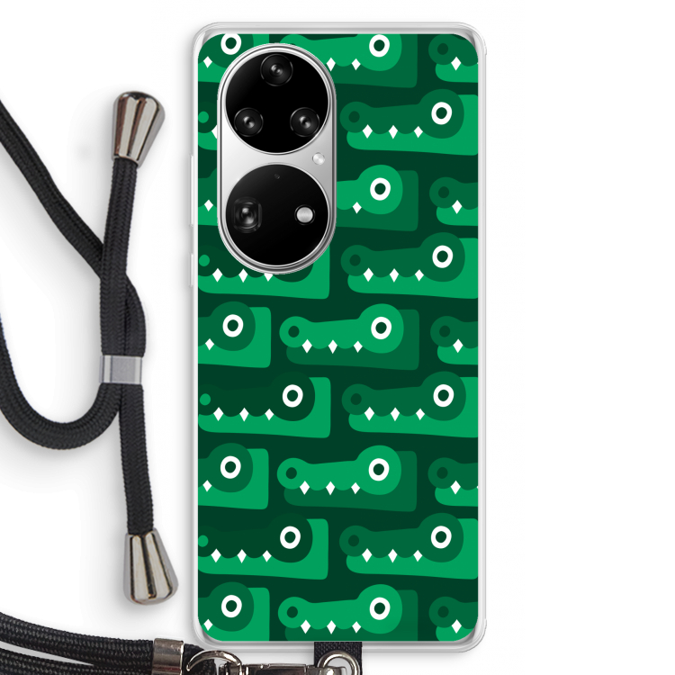 Crocs: Huawei P50 Pro Transparant Hoesje met koord