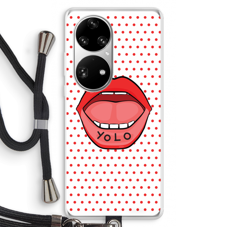 Yolo Denise: Huawei P50 Pro Transparant Hoesje met koord