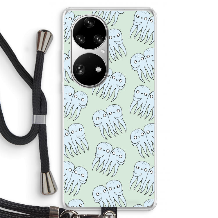 Octopussen: Huawei P50 Pro Transparant Hoesje met koord