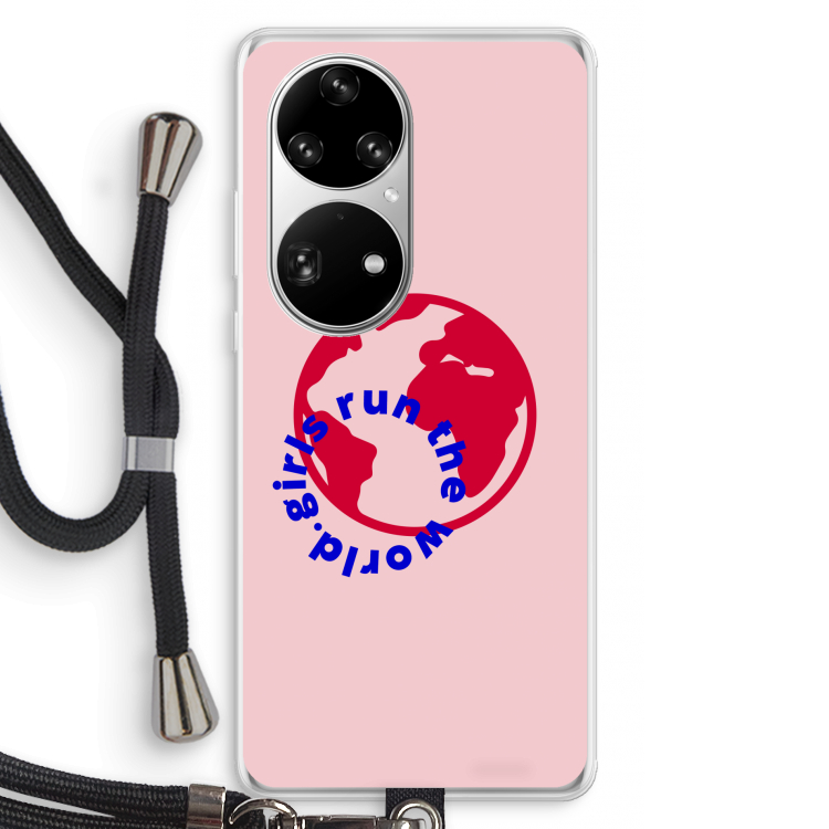 Run The World: Huawei P50 Pro Transparant Hoesje met koord