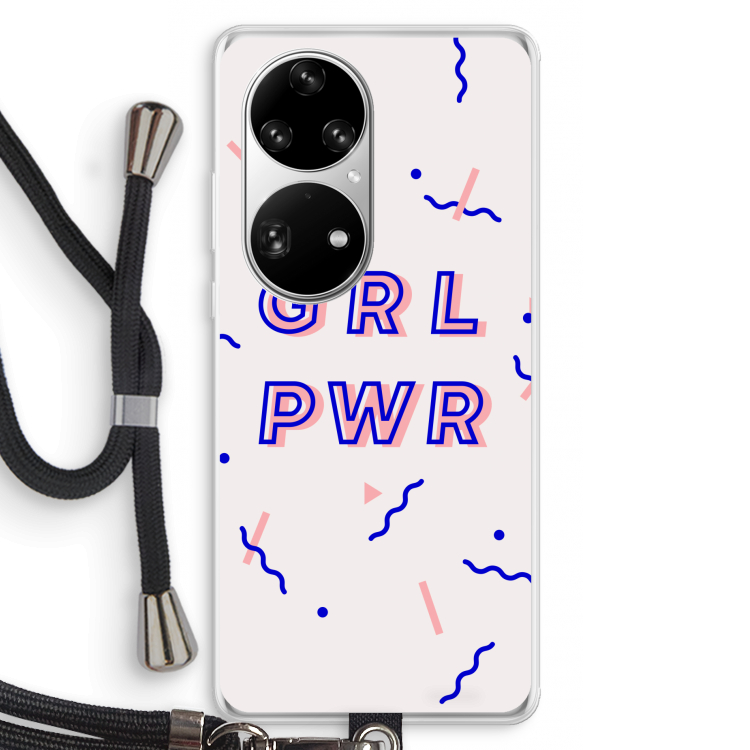 GRL PWR: Huawei P50 Pro Transparant Hoesje met koord