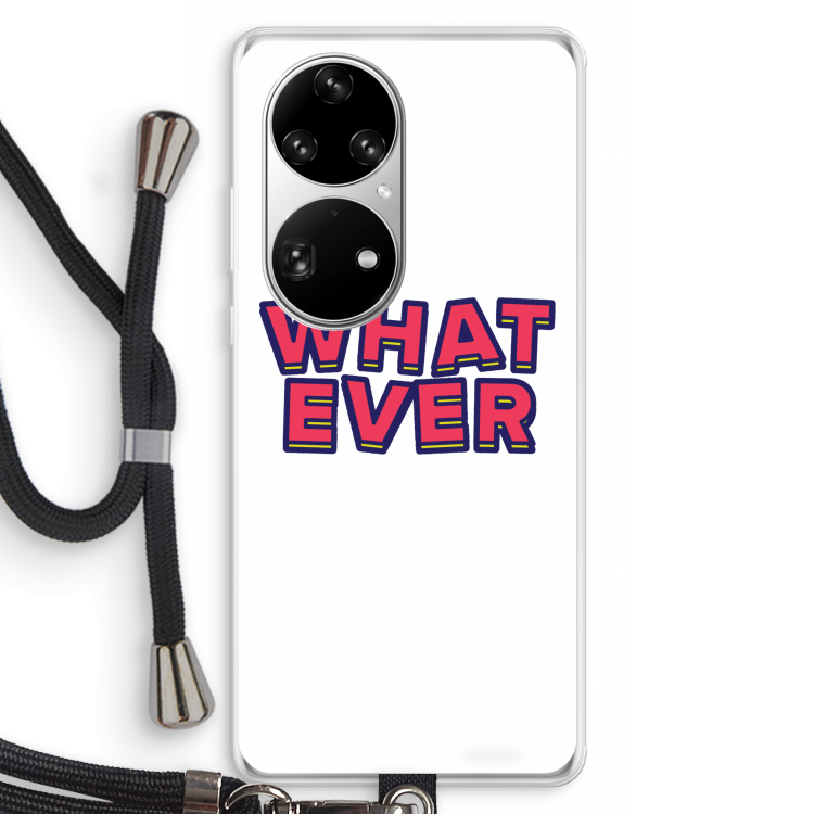 Whatever: Huawei P50 Pro Transparant Hoesje met koord