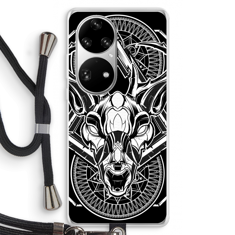 Oh Deer: Huawei P50 Pro Transparant Hoesje met koord
