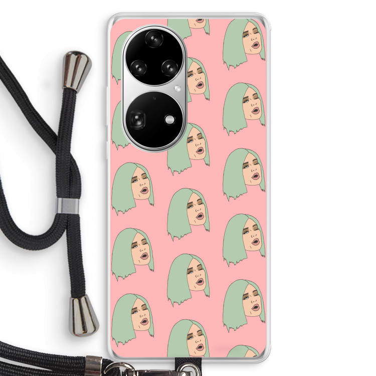 King Kylie: Huawei P50 Pro Transparant Hoesje met koord