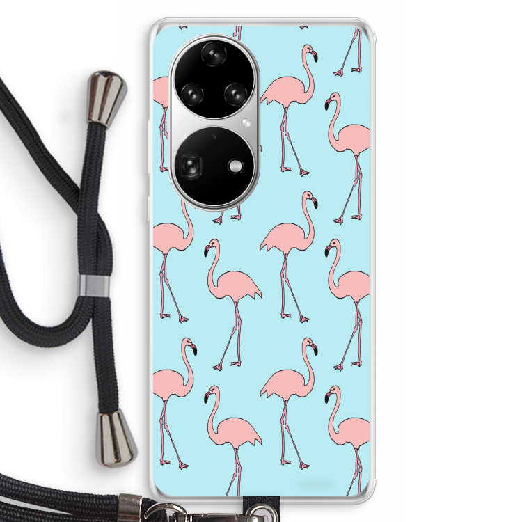 Anything Flamingoes: Huawei P50 Pro Transparant Hoesje met koord