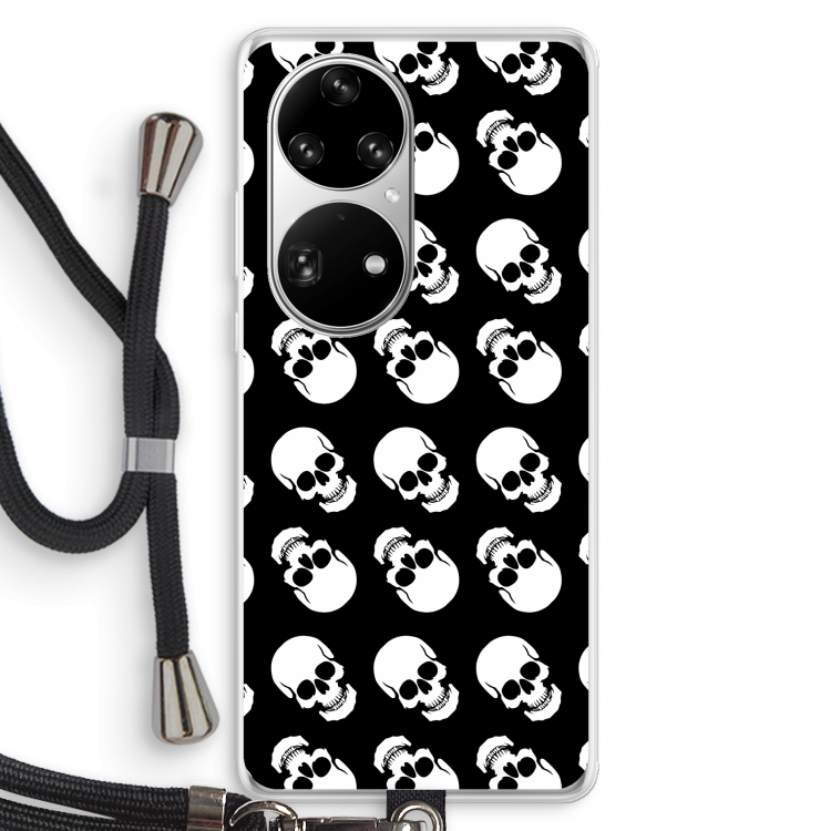 Musketon Skulls: Huawei P50 Pro Transparant Hoesje met koord