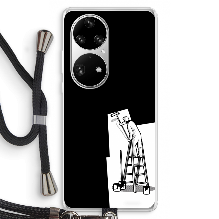 Musketon Painter: Huawei P50 Pro Transparant Hoesje met koord
