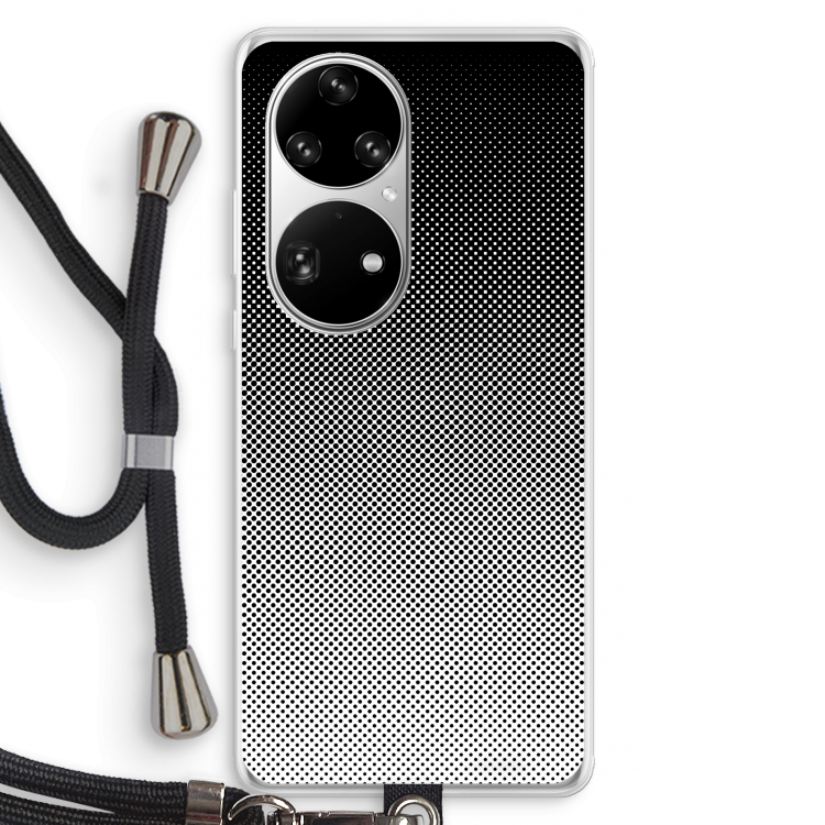 Musketon Halftone: Huawei P50 Pro Transparant Hoesje met koord