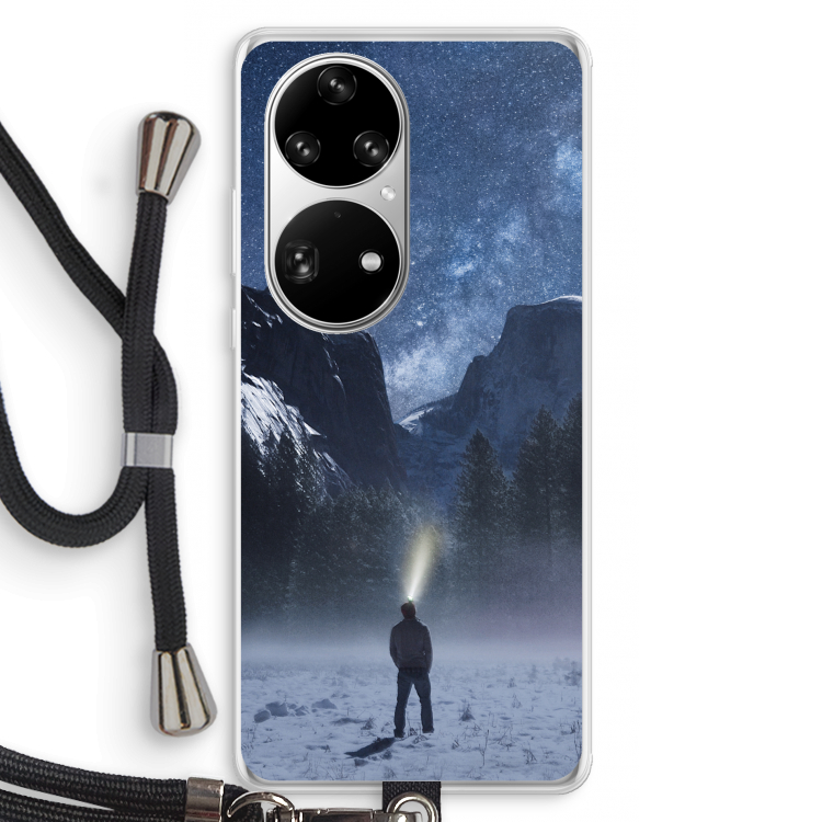 Wanderlust: Huawei P50 Pro Transparant Hoesje met koord