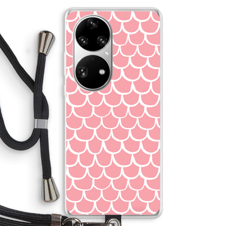 Dakpannetjes: Huawei P50 Pro Transparant Hoesje met koord