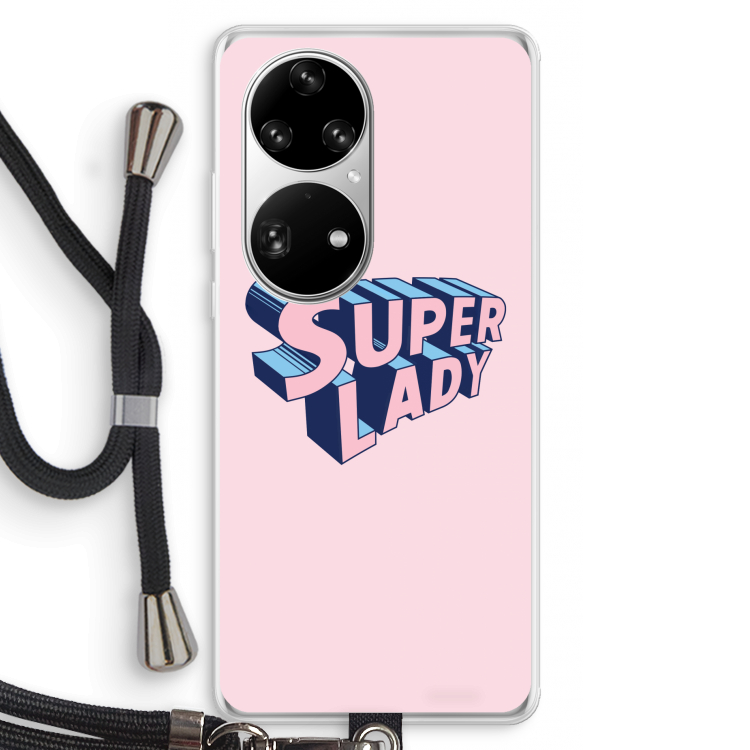Superlady: Huawei P50 Pro Transparant Hoesje met koord