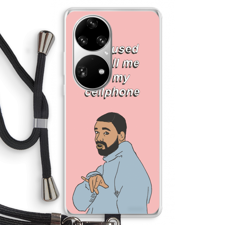 Hotline bling: Huawei P50 Pro Transparant Hoesje met koord