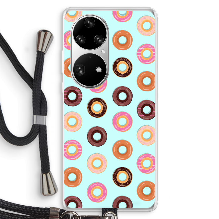 Donuts: Huawei P50 Pro Transparant Hoesje met koord