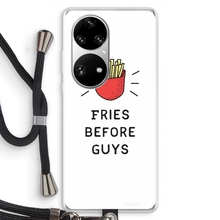 Fries before guys: Huawei P50 Pro Transparant Hoesje met koord
