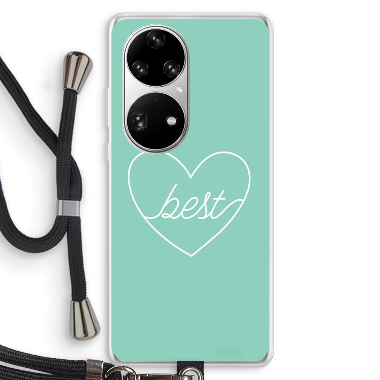 Best heart pastel: Huawei P50 Pro Transparant Hoesje met koord