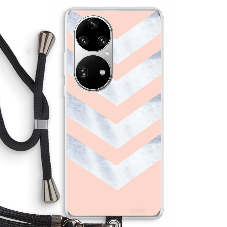 Marmeren pijlen: Huawei P50 Pro Transparant Hoesje met koord