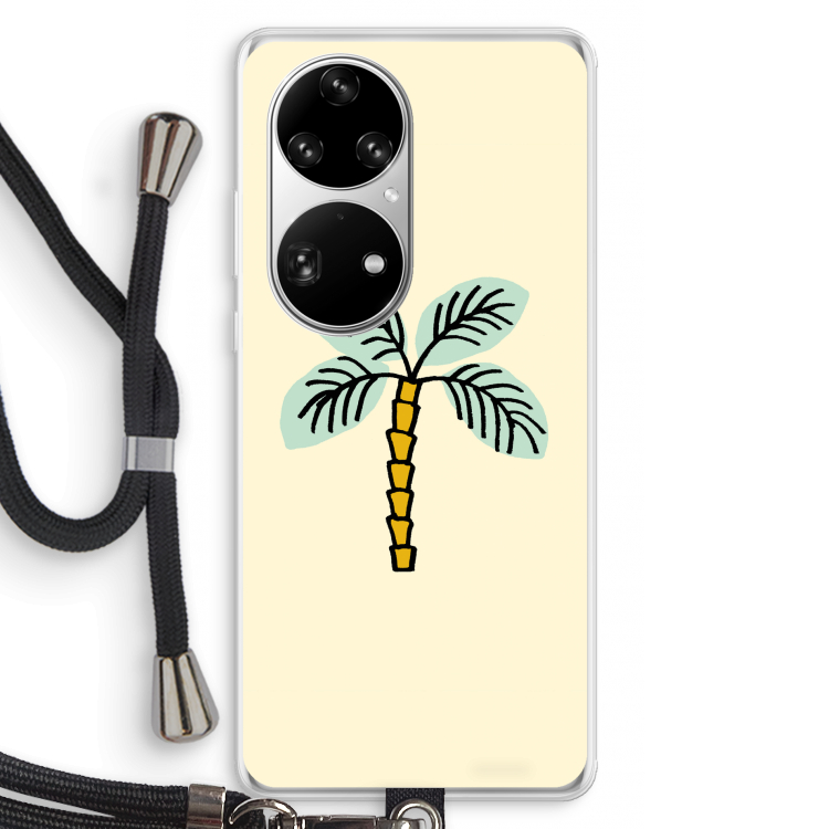 Palmboom: Huawei P50 Pro Transparant Hoesje met koord