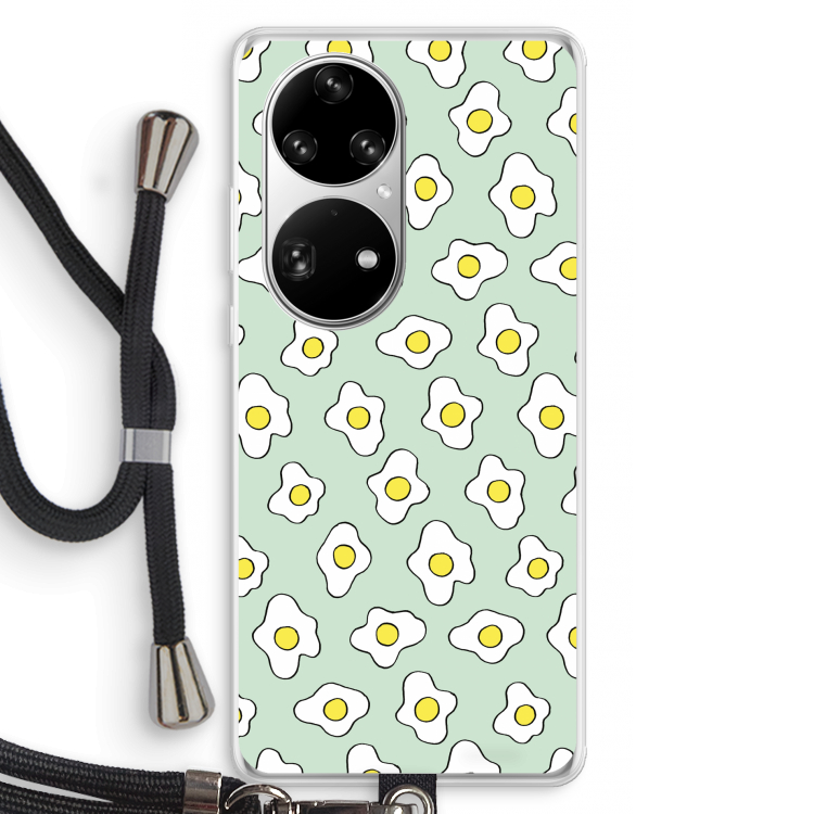 Spiegeleitjes: Huawei P50 Pro Transparant Hoesje met koord