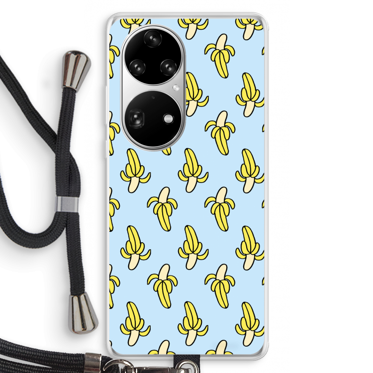 Bananas: Huawei P50 Pro Transparant Hoesje met koord