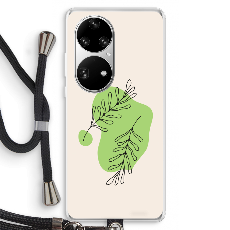 Beleaf in you: Huawei P50 Pro Transparant Hoesje met koord