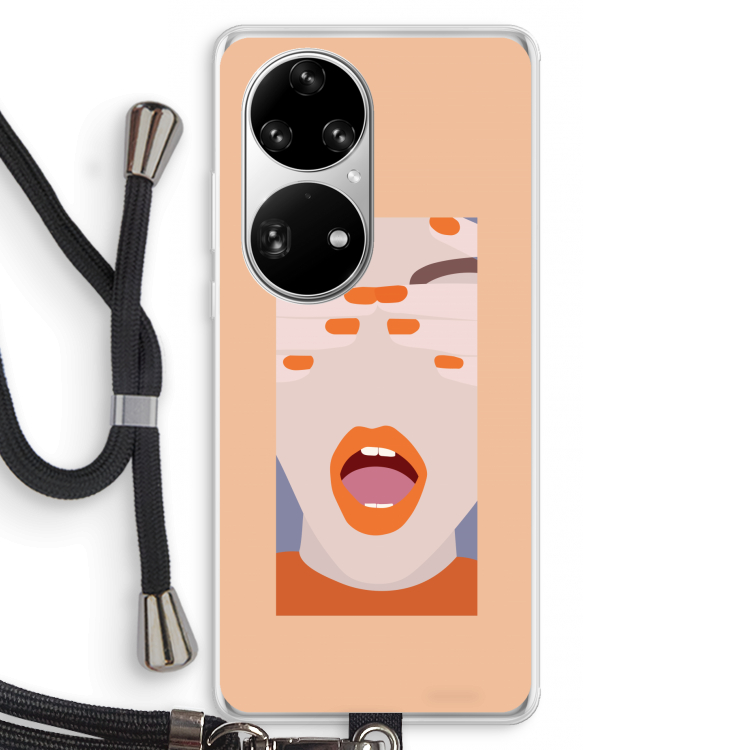 Surprise: Huawei P50 Pro Transparant Hoesje met koord