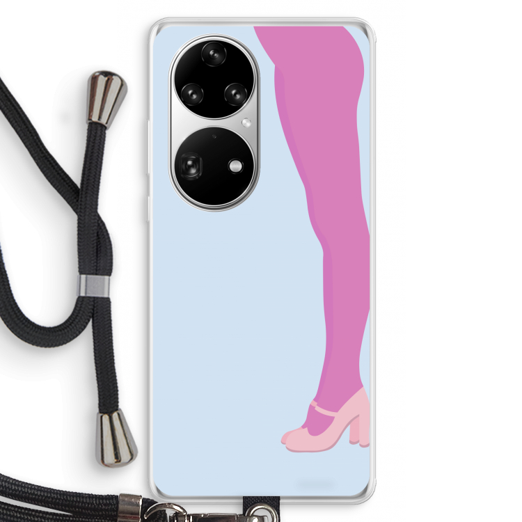 Pink panty: Huawei P50 Pro Transparant Hoesje met koord