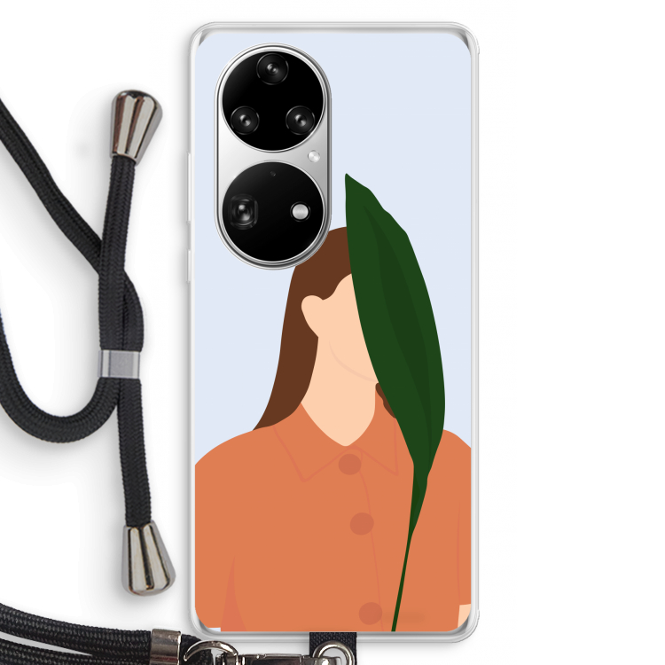 Leaf: Huawei P50 Pro Transparant Hoesje met koord