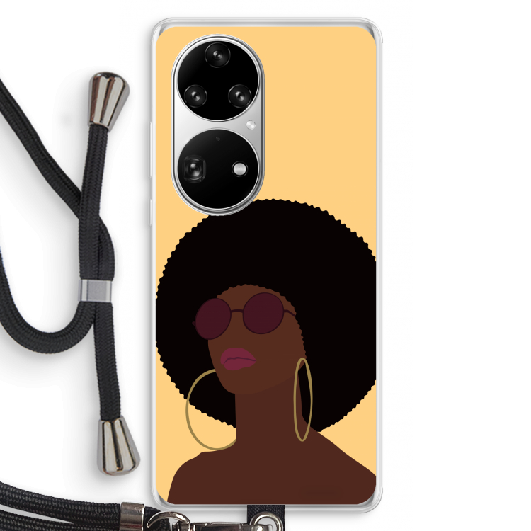 Golden hour: Huawei P50 Pro Transparant Hoesje met koord