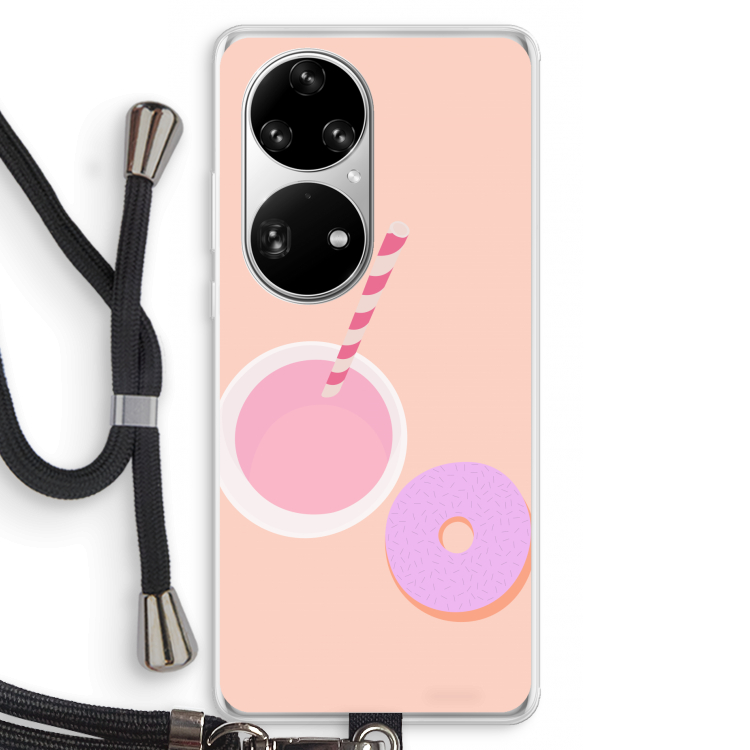 Donut: Huawei P50 Pro Transparant Hoesje met koord