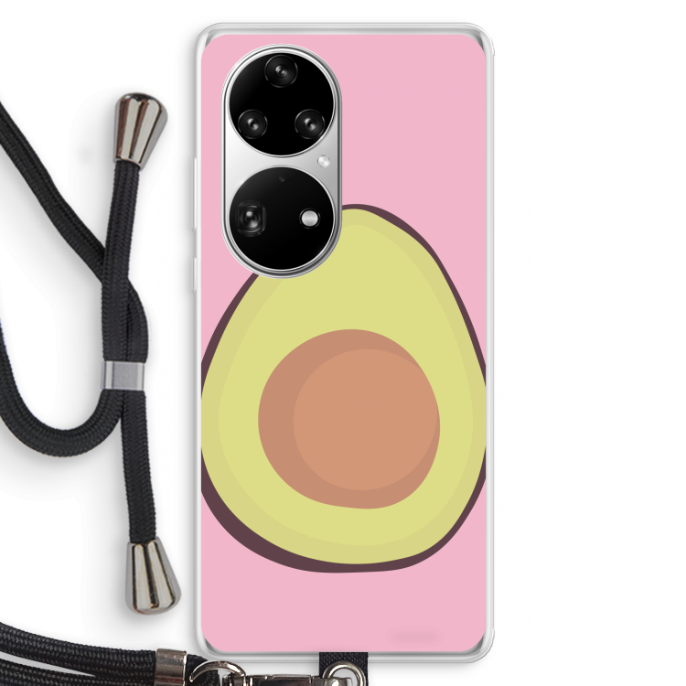 Avocado: Huawei P50 Pro Transparant Hoesje met koord