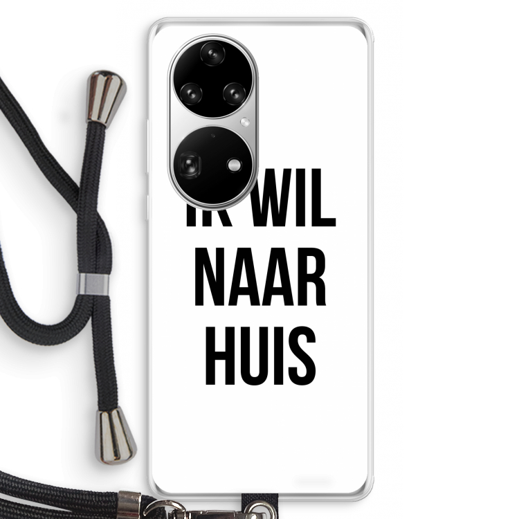 Ik wil naar huis: Huawei P50 Pro Transparant Hoesje met koord
