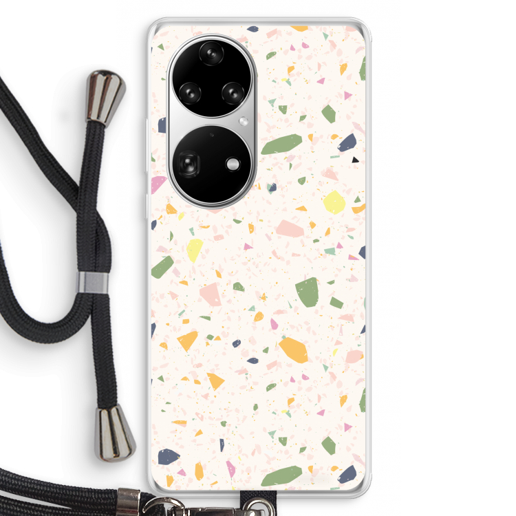 Terrazzo N°21: Huawei P50 Pro Transparant Hoesje met koord