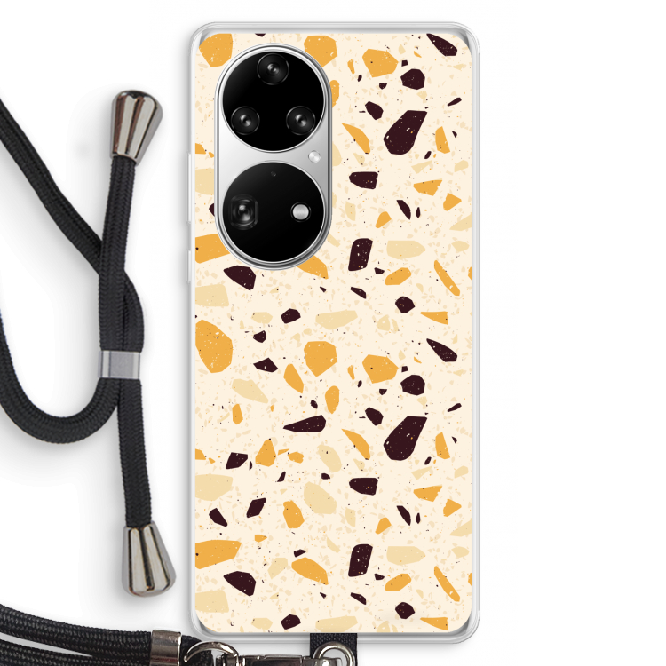 Terrazzo N°13: Huawei P50 Pro Transparant Hoesje met koord