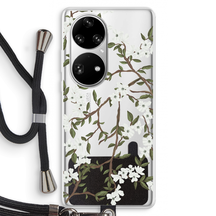 Blossoming spring: Huawei P50 Pro Transparant Hoesje met koord