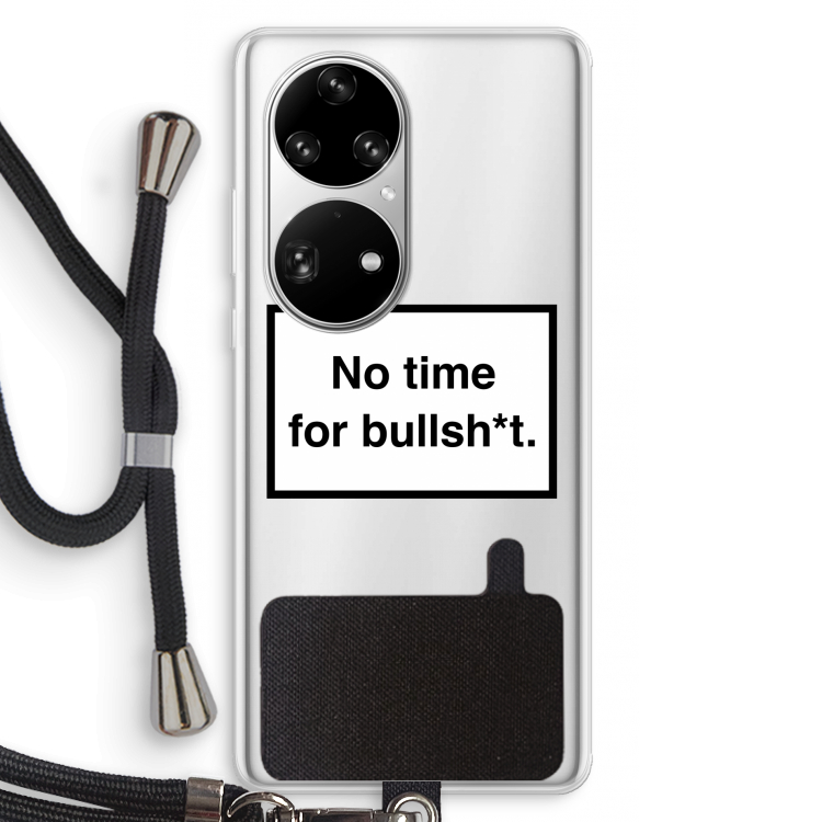 No time: Huawei P50 Pro Transparant Hoesje met koord