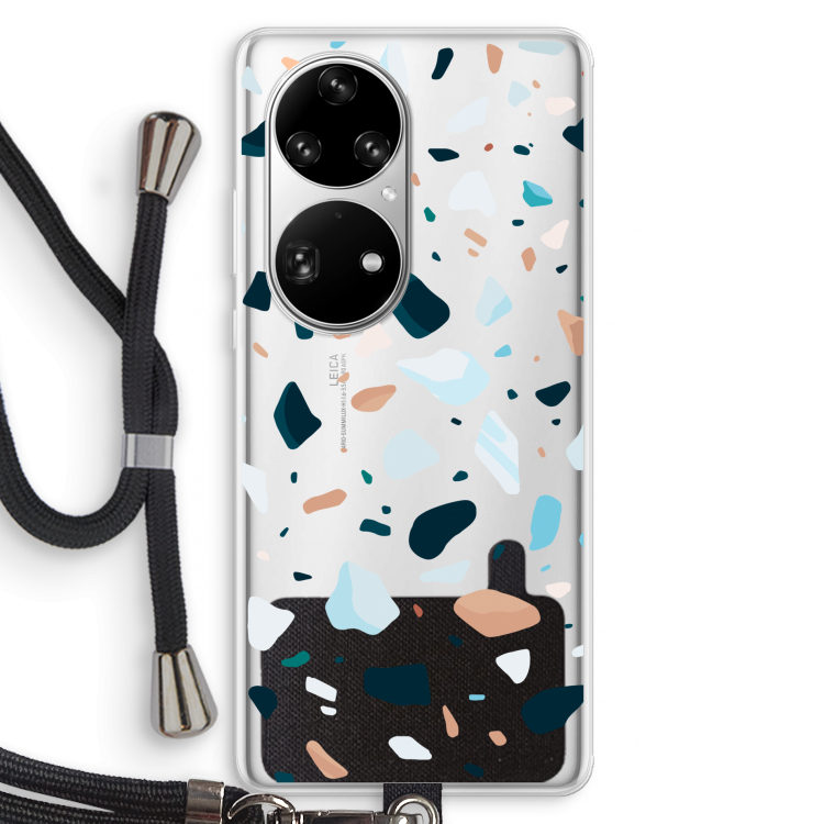 Terrazzo N°13: Huawei P50 Pro Transparant Hoesje met koord
