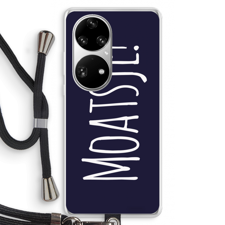 Moatsje!: Huawei P50 Pro Transparant Hoesje met koord