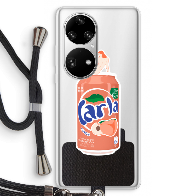 S(peach)less: Huawei P50 Pro Transparant Hoesje met koord