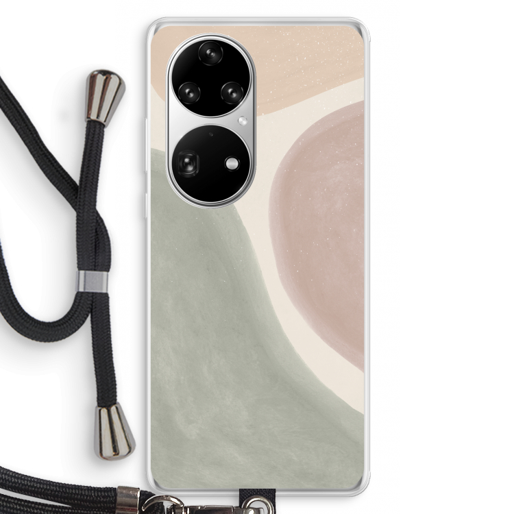 Geo #6: Huawei P50 Pro Transparant Hoesje met koord