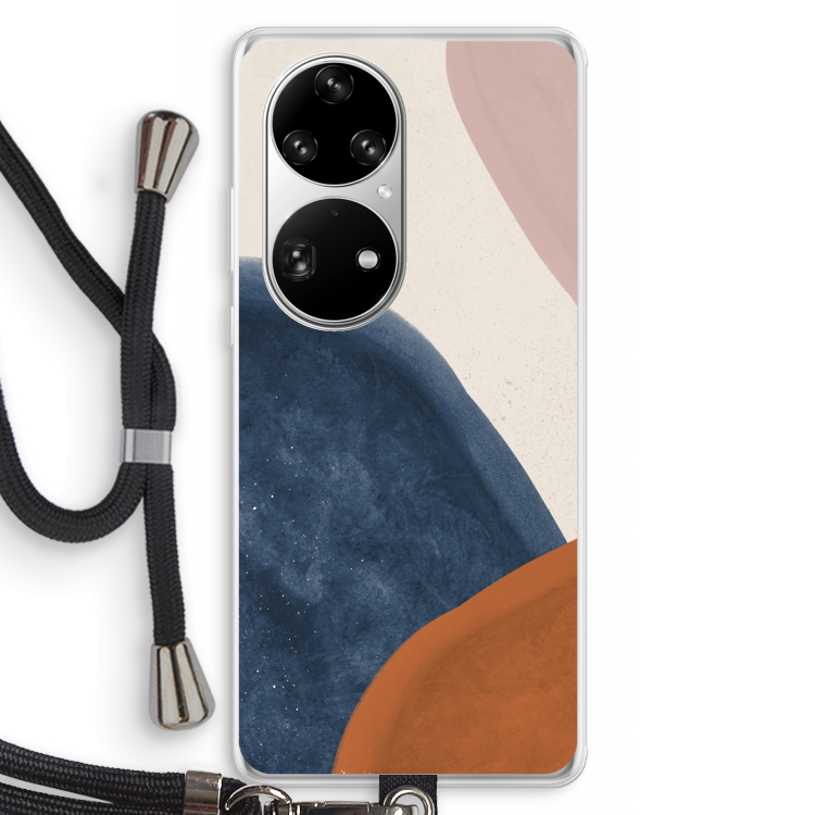 Geo #1: Huawei P50 Pro Transparant Hoesje met koord